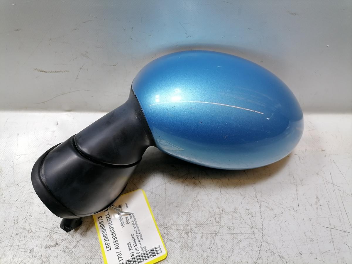 Mini One R50 original Au&szlig;enspiegel links 870 Electric Blue elektrisch verstellbar Bj.2005